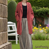 Oversized Spring Linen Jacket: Loose Fit