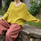 Oversized Spring Linen Jacket Loose Fit