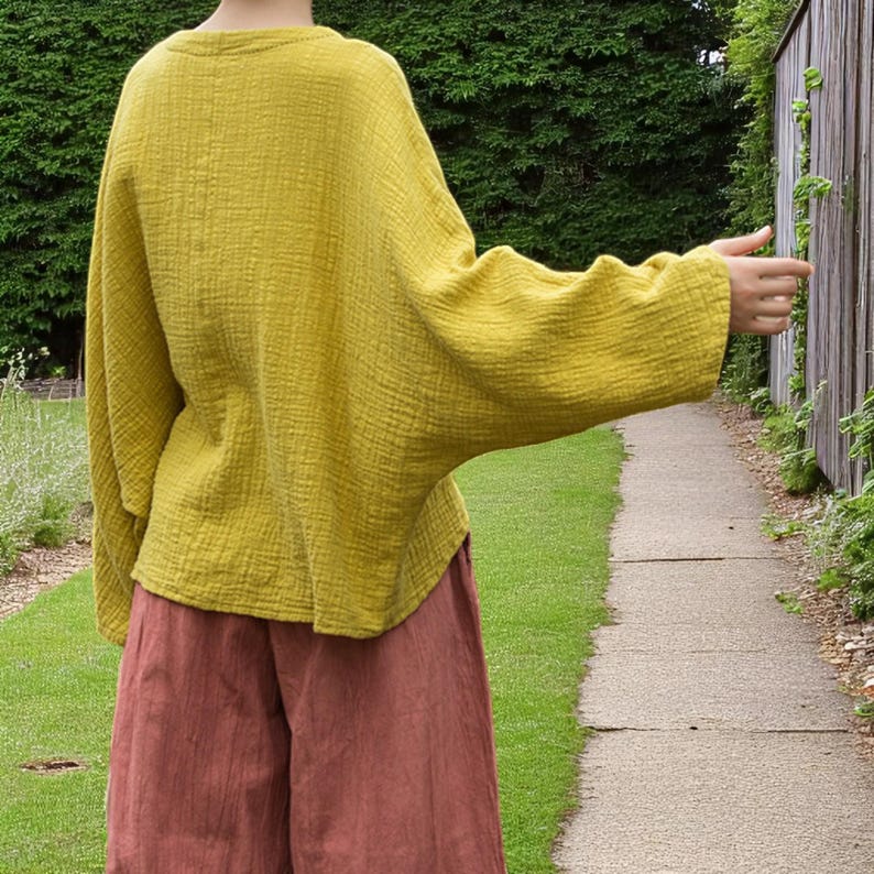 Oversized Spring Linen Jacket Loose Fit